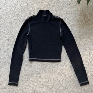 Aritzia mock neck black long sleeve